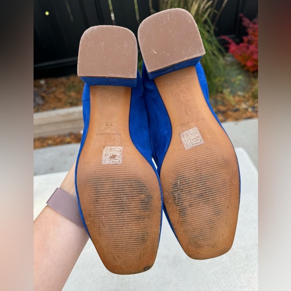 L’intervalle ballet mini heel blue suede and leather with square toe size EU 39 - Picture 5 of 10